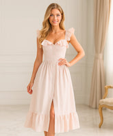 Vestido Midi Elegante Boho Convidadas Casamento Dia | Guardian